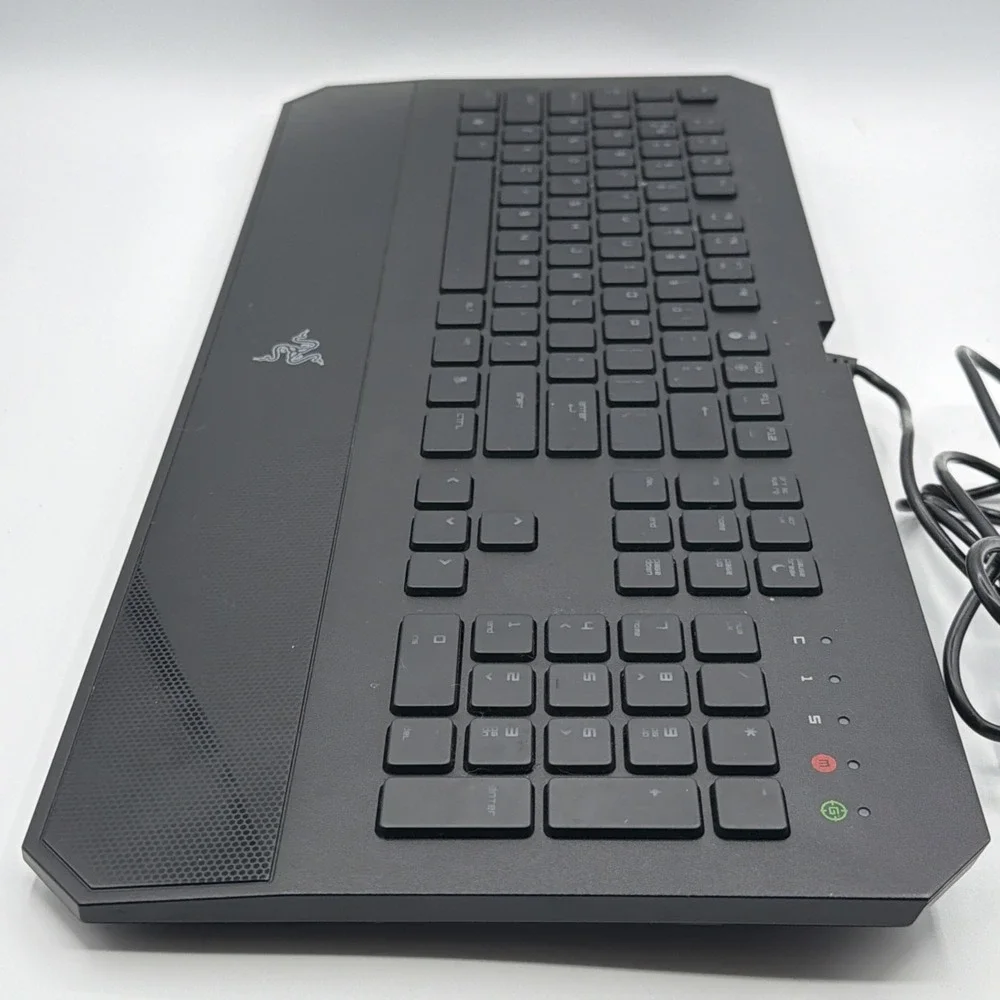 Razer DeathStalker Gaming Keyboard RZ03-0080 Green Backlit  Wired USB BLK Tested